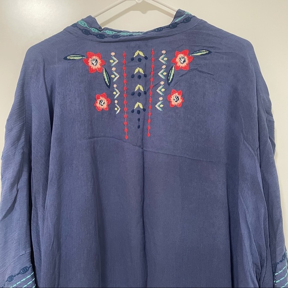 NWT Curations Embroidered Gauzy Kimono - Picture 5 of 7